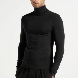 Men's Black Turtleneck Sweater